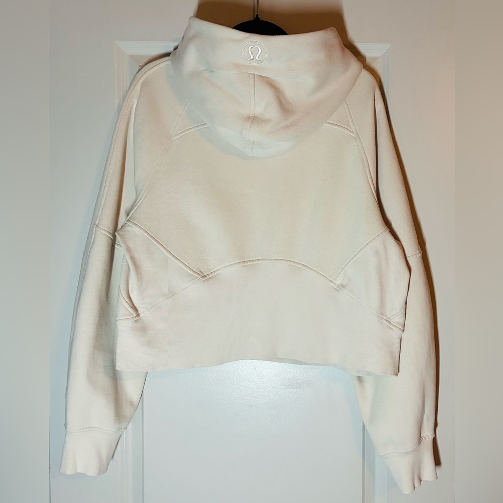 SOLD Lululemon Scuba Oversized Half-Zip Hoodie in White Opal Size M/L - Picture 7 of 8